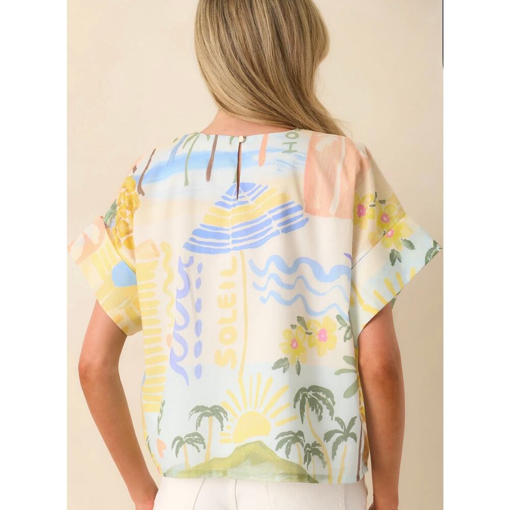 PROSPERINA BAILEIGH MULTI PRINT COTTON TOP - Picture 3 of 6